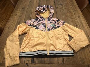 Nike Cropped Windrunner Jacket Girls Youth XL Floral Full Zip Hooded Swoosh